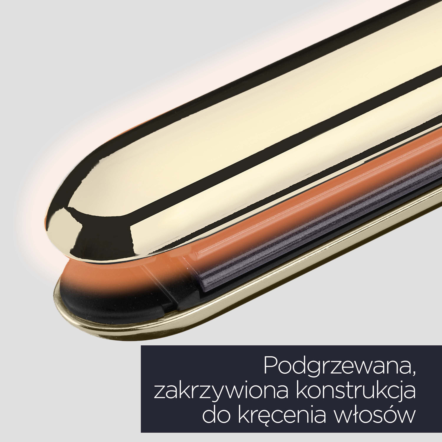 Podgrzewana, zakrzywiona konstrukcja do kręcenia włos&oacute;w